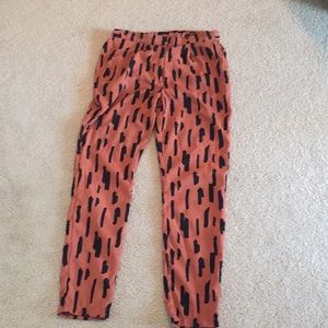 Brown and black printed pants